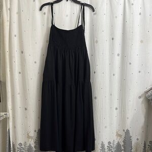 Astr Smocked Tiered Maxi Sundress